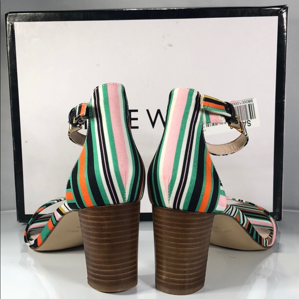 [167] Nine West Sandals White Floral  6.5 M - Picture 3 of 8